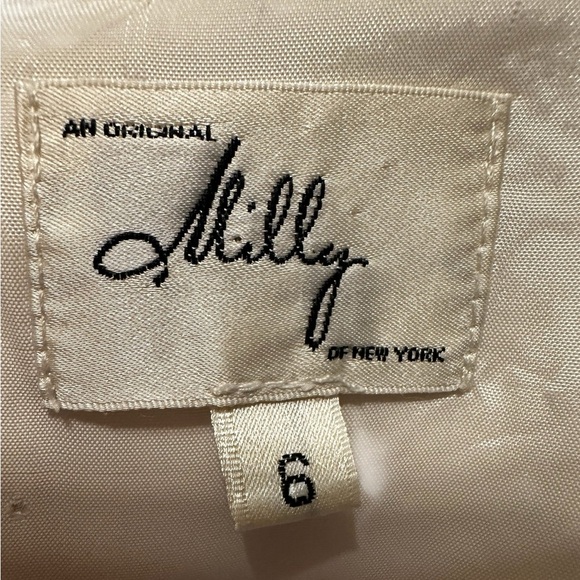 Milly Of New York Dress Sleeveless Silk Shift Dress Lined Size 6 - Picture 5 of 9